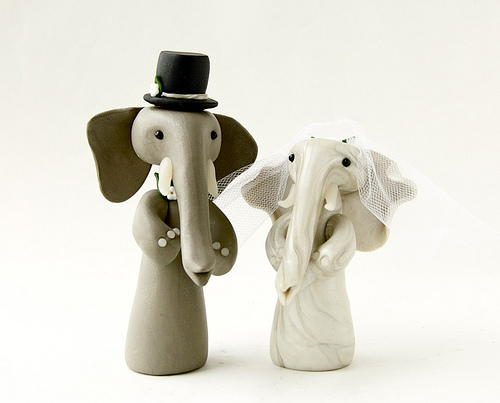 Elephant Wedding Cake Topper To see daily pictures recipes tips and more