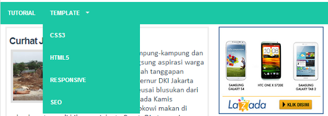 Cara membuat Menu Drop Down Di BLOG | Welcome