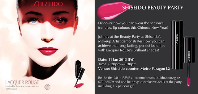 Shiseido Beauty Party Metro Paragon Singapore Lacquer Rouge