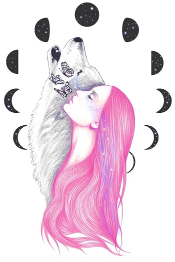 "Moon Daze" by Andrea Hrnjak | dibujos bonitos a lapiz | imagenes lindas | illustration art