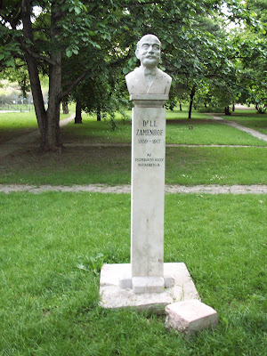 Ludwig Lazarus Zamenhof, Eliezer Samenhof, Zamenhoff, statue, denkmal, szobor, Budapest, Hungary,  Ungarn,  eszperanto, esperanto