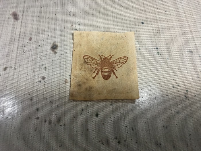 02 Bee Stamped on Teabag