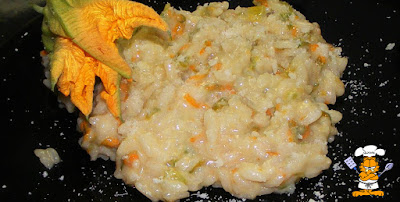 Risotto ai fiori di zucchina.