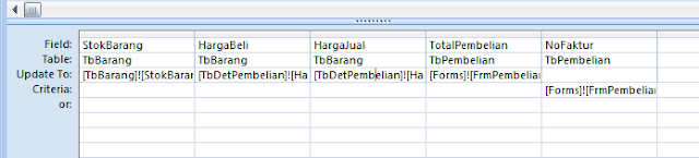 Cara Menambah atau Mengurangi Stok pada Access 2007