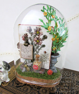 Lisa Hoel for The Funkie Junkie Boutique - Garden Reliquary Dome   #creativejuicefreshsqueezed  #mymakingstory #tim_holtz #thefunkiejunkieboutique #sizzix