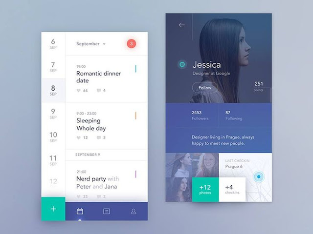 Calendar and Profile UI Design Inspiration