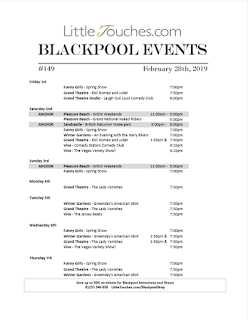 B2B Blackpool Hotelier Free Resource - Blackpool Shows and Events March 1 to March 7 - PDF What's On Guide Listings Print-off #149 Thursday February 28