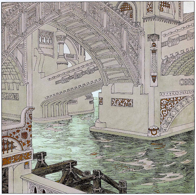 Heinrich Lefler, the underside of a bridge