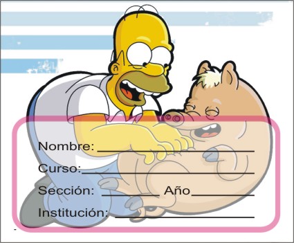 http://etiquetasparacuadernos.blogspot.com/2014/09/homero-jugando-con-cerdo.html