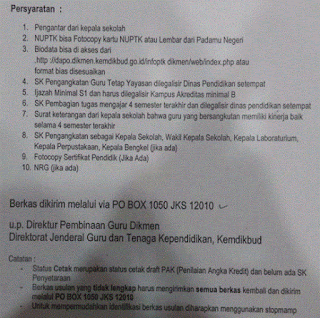 Inilah Persyaratan Penyertaan Jabatan Guru Non PNS (INPASSING) Dari Kemendikbud 