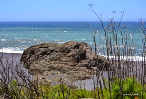 Black sand beach