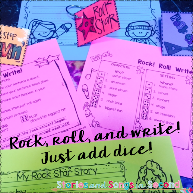 Students will love being learning rock stars with themed brag tags, classroom decor items, and literacy center activities!