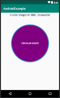 Circle shape in XML drawable file on Android