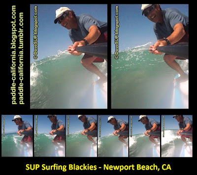SUP Surfing Selfies - Blackies - Newport Beach, California