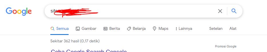 cek jumlah artikel index google