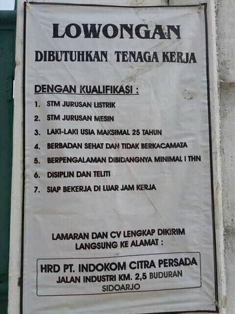 Persyaratan Lamaran Pekerjaan Cv Jaya Setia Plastik ...