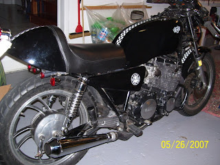 xjbikes 1983 SECA XJ650 Cafe Project Shocks Lowered