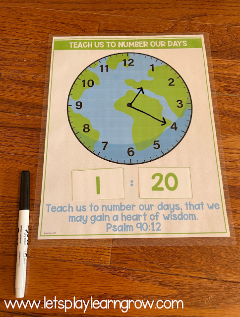 Telling Time Activity Busy Book Page