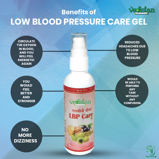 While low blood pressure might seem like a good thing to have, a person's blood pressure can occasionally be too low and cause problems. Get your blood pressure under control with Low blood Pressure Care by Vedistan.