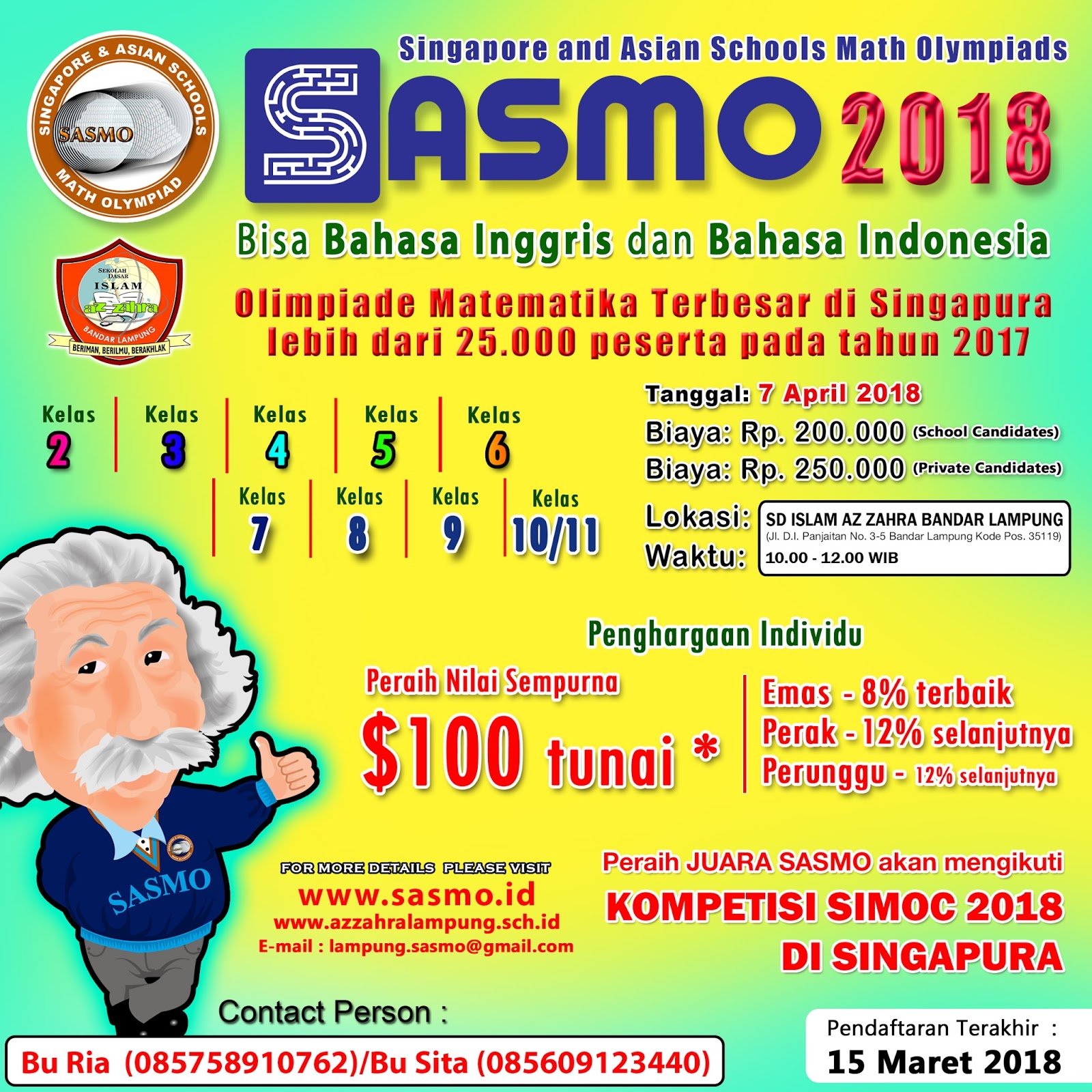 Segera Daftar SASMO 2018 Olimpiade Matematika Internasional Paling Bergengsi