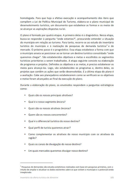 INVENTÁRIO DA OFERTA TURÍSTICA HIERARQUIZAÇÃO DE ATRATIVOS DIAGNÓSTICO DA INFRAESTRUTURA DE TURISMO RELATÓRIO DE OPORTUNIDADES DE NEGÓCIOS 2014.1. -  Diagnóstico da infraestrutura de turismo