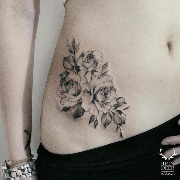 Estes preto e cinza, tinta florais
