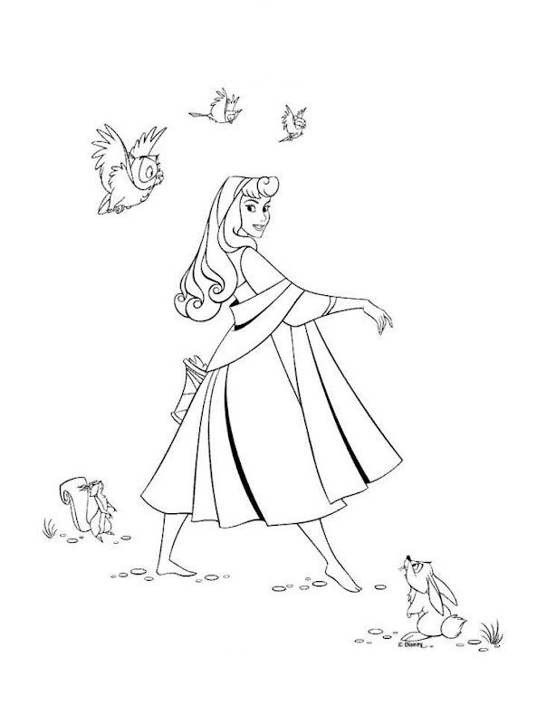  สี Disney Princess Aurora , Sleeping Beauty coloring pages title=