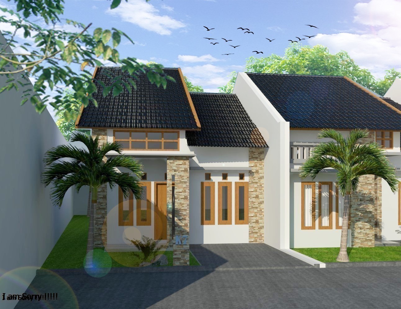  Desain  Rumah  Minimalis 1  Lantai  Dengan Bentuk Tanah Tak 