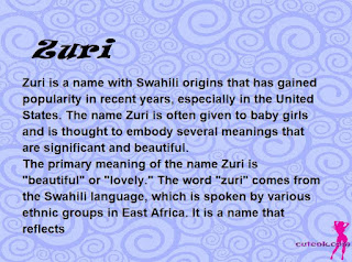 meaning of the name "Zuri"