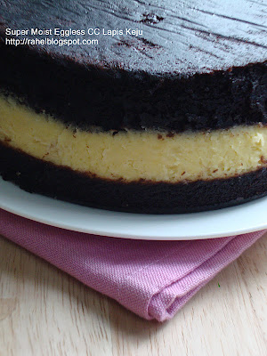 Rahel Blogspot: Super Moist Eggless Chocolate Cake Lapis Keju