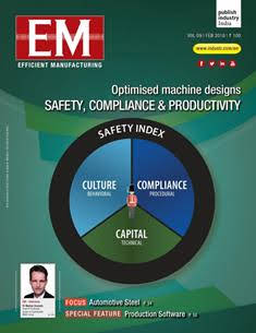 EM Efficient Manufacturing - February 2018 | TRUE PDF | Mensile | Professionisti | Tecnologia | Industria | Meccanica | Automazione
The monthly EM Efficient Manufacturing offers a threedimensional perspective on Technology, Market & Management aspects of Efficient Manufacturing, covering machine tools, cutting tools, automotive & other discrete manufacturing.
EM Efficient Manufacturing keeps its readers up-to-date with the latest industry developments and technological advances, helping them ensure efficient manufacturing practices leading to success not only on the shop-floor, but also in the market, so as to stand out with the required competitiveness and the right business approach in the rapidly evolving world of manufacturing.
EM Efficient Manufacturing comprehensive coverage spans both verticals and horizontals. From elaborate factory integration systems and CNC machines to the tiniest tools & inserts, EM Efficient Manufacturing is always at the forefront of technology, and serves to inform and educate its discerning audience of developments in various areas of manufacturing.