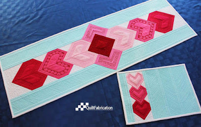 Heart to heart table runner by QuiltFabrication