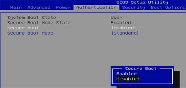 Cara Disable Secure Boot di Laptop dan komputer