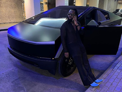 Timaya Shows Off His New Tesla Cybertruck