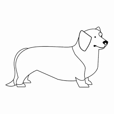 Desenho de um cachorro dachshund