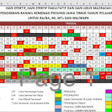 Kalender Pendidikan 2019/2020 Madrasah Jawa Timur Excel