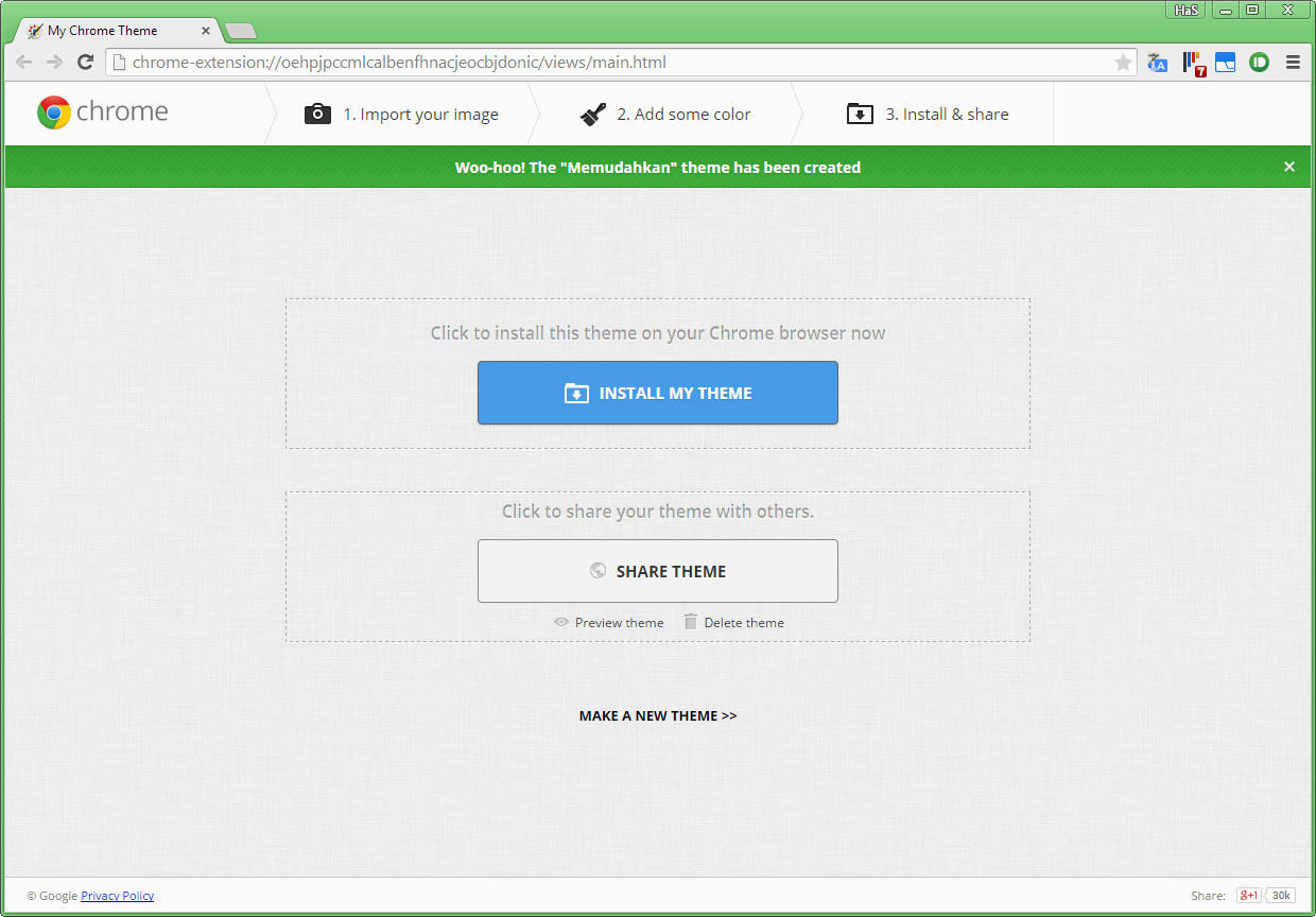 Cara Membuat Tema Google Chrome Sendiri