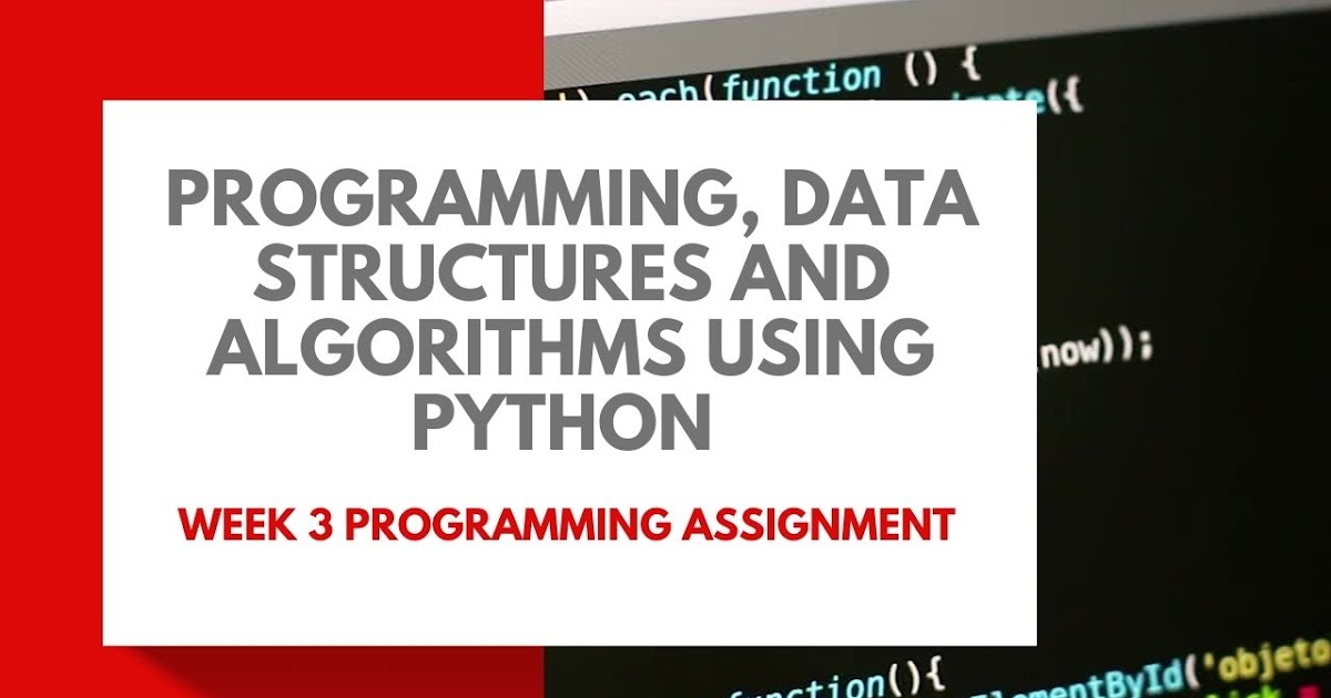 Programming, Data Structures And Algorithms Using Python - Week 3 ...