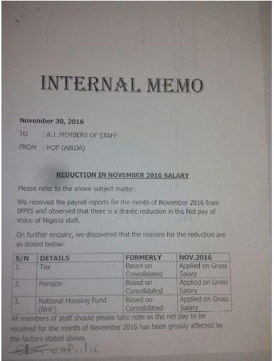 Federal Government Slashes November Salaries of Civil Servants Amidst Recession