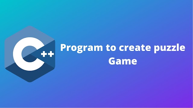 C++ program to crate puzzle game