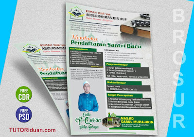 Flyer Rumah Quran CDR PSD