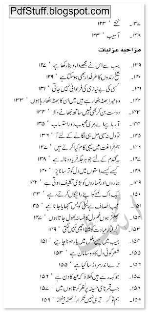 Contents of Urdu book Tera Hansna Qayamat Hai