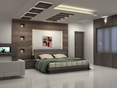 Contoh Desain  Plafon  Modern untuk Kamar tidur terbaru 