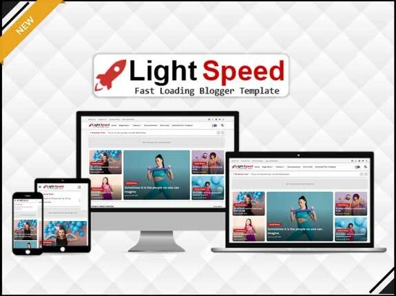 Download Light Speed Responsive Blogger Template