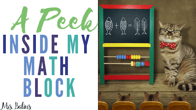 Take a peek inside my math block and find out how I teach math in my first grade classroom.