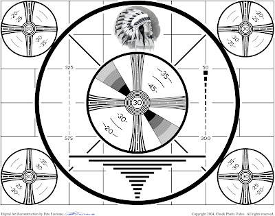 Test on Television Test Pattern With Chuck Pharis As Indian Head  Oitp   Site