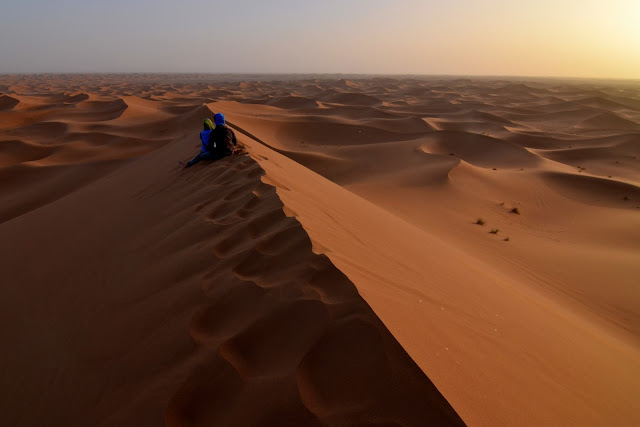 Dunas de Erg Chegaga. Marruecos. Desierto del Sahara.