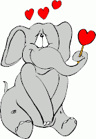 elephant and hearts