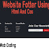 how to make a website footer using html and css