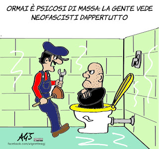 fascismo, neofascismo, psicosi, esagerazioni, falsi allarmi, satira, vignetta